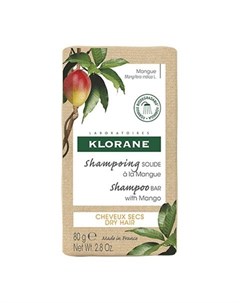 Dry Hair Брусковый шампунь с маслом Манго 80 гр Klorane