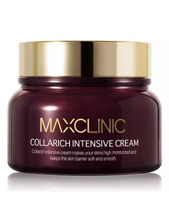 Крем для лица с коллагеном и церамидами для повышения упругости кожи лица Collarich Intensive Cream  Maxclinic