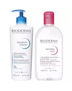 Набор бестселлеров крем 500 мл мицеллярная вода 500 мл Bioderma