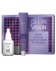 Vision Крем краска для бровей и ресниц графит в наборе 20 мл Ollin professional