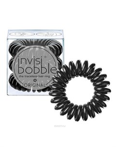 Power True Black Резинка браслет для волос с подвесом черная Invisibobble