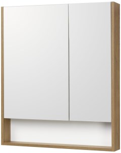 Шкаф с зеркалом Сканди 70 Белый Дуб Рустикальный 1A252202SDZ90 Акватон