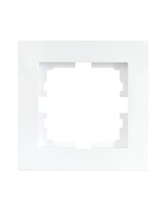 Рамка однопостовая горизонтальная пластик белая без вставки Vesna 742 0200 146 Lezard