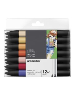 Набор маркеров ProMarker Manga 12 цветов 1 блендер вариант 1 Winsor & newton