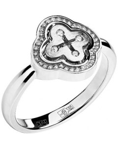 Кольцо с 4 бриллиантами из белого золота Эстет