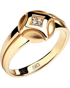 Кольцо с 4 бриллиантами из красного золота Эстет