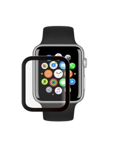 Защитное стекло Watch Protection PMMA для Apple Watch 4 5 series 40 мм черная рамка Deppa