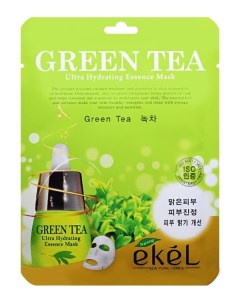 Маска тканевая с зеленым чаем GREEN TEA Ultra Hydrating Essence Mask 25 мл Ekel
