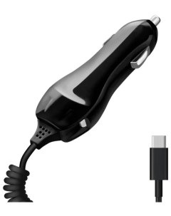 Автомобильное зарядное устройство USB Type C 2 1A черный Deppa