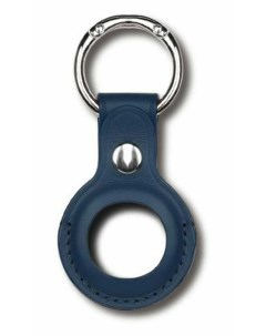 Чехол брелок Leather Key Ring для AirTag Blue Devia
