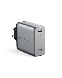 Сетевое зарядное устройство Charger 100W GaN Power серый космос Satechi