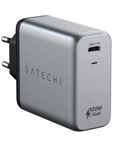 Сетевое зарядное устройство Compact Charger GaN Power Space Gray Satechi