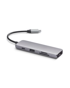 USB хаб USB C Multiport Pro для Macbook с портом USB C серый космос Satechi