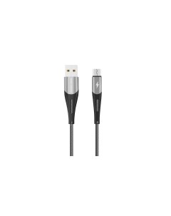 Дата кабель K41Sm New Silver Black Smart USB 3 0A для micro USB New нейлон 1м More choice