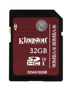 Карта памяти SDHC SDHC 32Gb UHS I Class U3 V90 SDR2 32GB Kingston