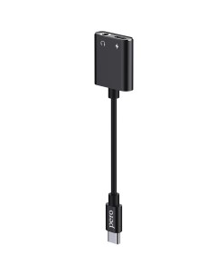 Адаптер AD10 USB TYPE C TO USB TYPE C MINI JACK 3 5 черный Péro