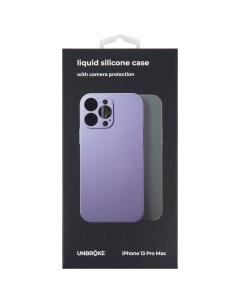 Чехол накладка liquid silicone case with camera protection для iPhone 13 Pro Max фиолетовая Unbroke