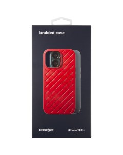 Чехол накладка braided case для iPhone 13 Pro красная Unbroke