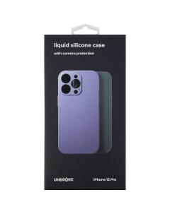 Чехол накладка liquid silicone case with camera protection для iPhone 13 Pro фиолетовая Unbroke