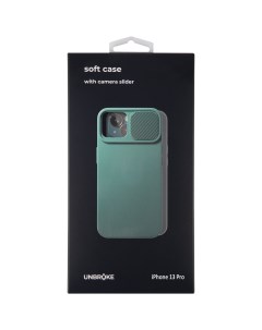 Чехол накладка soft case with camera slider для iPhone 13 Pro зеленая Unbroke