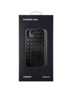 Чехол накладка braided case для iPhone 13 черная Unbroke