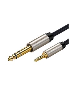 Кабель AV127 40808 3 5mm to 6 35mm TRS Stereo Audio Cable 10 м черный Ugreen