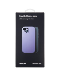 Чехол накладка liquid silicone case with camera protection для iPhone 13 mini фиолетовая Unbroke