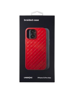 Чехол накладка braided case для iPhone 13 Pro Max красная Unbroke