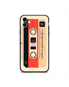 Чехол Case Place силиконовый с рисунком Бежевая кассета для Apple Iphone 11 Caseplace