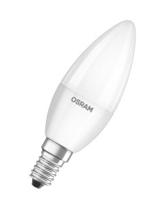 Лампа светодиодная LED STAR CLASSIC B 40 5W 827 5Вт свеча 2700К тепл бел E14 470лм 220 240В матов пл Ledvance osram