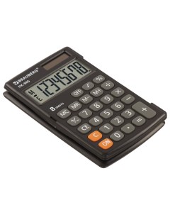 Калькулятор карманный PK 865 BK 120x75 мм 8 разрядов двойное питание ЧЕРНЫЙ 250524 Brauberg