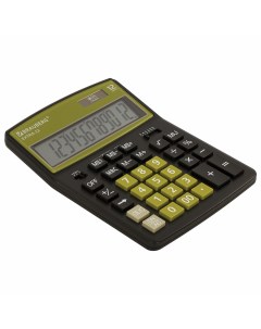 Калькулятор настольный EXTRA 12 BKOL 206x155 мм 12 разрядов двойное питание ЧЕРНО ОЛИВКОВЫЙ 250471 Brauberg