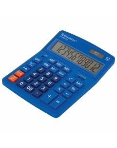 Калькулятор настольный EXTRA 12 BU 206x155 мм 12 разрядов двойное питание СИНИЙ 250482 Brauberg