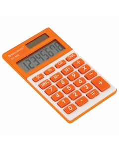 Калькулятор карманный PK 608 RG 107x64 мм 8 разрядов двойное питание ОРАНЖЕВЫЙ 250522 Brauberg
