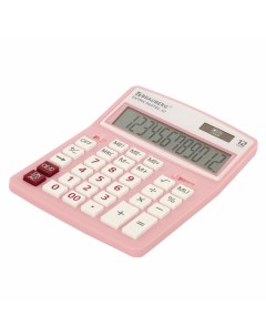 Калькулятор настольный EXTRA PASTEL 12 PK 206x155 мм 12 разрядов двойное питание РОЗОВЫЙ 250487 Brauberg