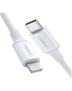 Кабель US171 10493 USB C to Lightning Cable M M Nickel Plating ABS Shell 1 м белый Ugreen