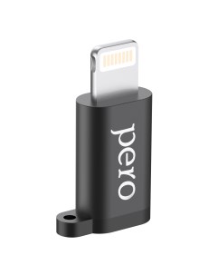 Адаптер AD01 LIGHTNING TO MICRO USB черный Péro