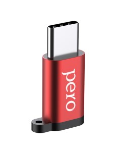 Адаптер AD01 TYPE C TO MICRO USB красный Péro