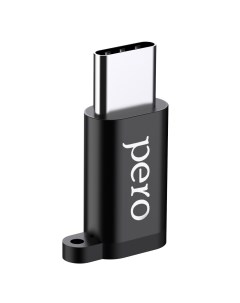 Адаптер AD01 TYPE C TO MICRO USB черный Péro