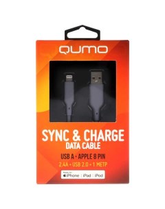 Кабель MFI С48 USB A Lightning 1m Grey 32992 Qumo