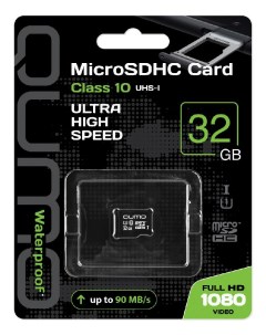 Карта памяти MicroSDHC 32Gb Class 10 UHS I 3 0 QM32GMICSDHC10U1NA Qumo