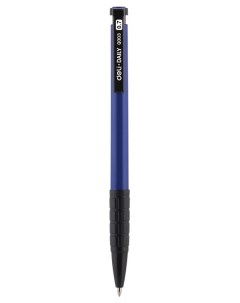 Ручка шариковая автоматическая Daily EQ00330 синяя корпус синий черный 12 шт в уп ке Deli