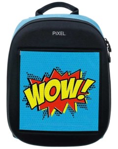 Рюкзак One для ноутбука чёрно голубой Pixel