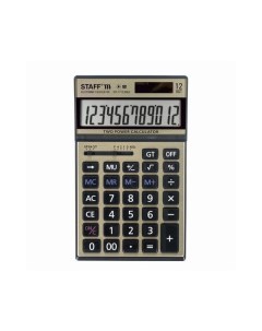 Калькулятор настольный метал STF 7712 GOLD 179х107мм 12 разрядов дв питание блистер Staff