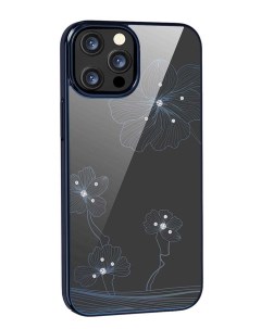 Чехол Crystal Flora Case для iPhone 13 Navy Blue Синий Devia