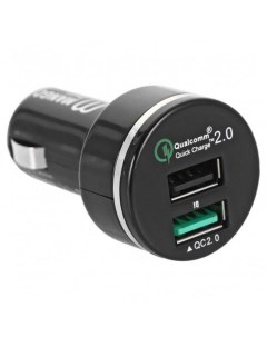 Автомобильное зарядное устройство Device Quick Charge 2 0 black 2 USB car charger Mango
