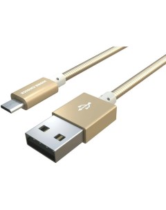 Дата кабель USB 2 1A для micro USB K31m металл 1м Gold More choice
