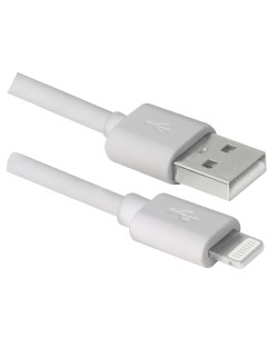 Кабель USB AM Lightning 1м белый Defender