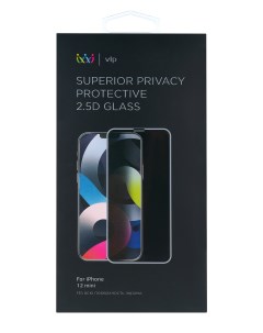 Стекло 2 5D защитное Privacy для iPhone 12 mini черная рамка Vlp