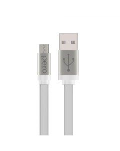 Дата кабель micro USB 2А 0 2м белый Péro
